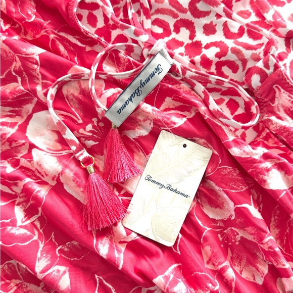 Tommy Bahama Scrolls Reversible High Neck Tankini -Coral Coast - Picture 10 of 12